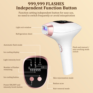 Máquina de depilación portátil Indolora Ipl Depilación láser Permanente Ipl Ice Cool Depiladora en casa para mujeres Cara Cuerpo Pierna - Product Image 3