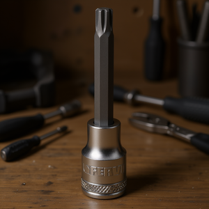 Adaptateur de douille Fervi 6 mm Torx T10 à tige longue - Product Image 3