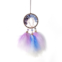 Bohème artisanat cristal pierre capteur de rêves pendentif voiture intérieur rétroviseur intérieur tenture murale cadeau de fête de mariage