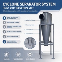 Séparateur centrifuge cyclonique industriel robuste pour l'élimination de la poussière dans les usines de ciment et les mines