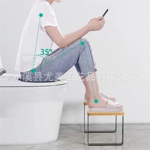 <b>Bamboo</b> and wood massage toilet <b>stool</b>/footrest, suitable for adults and children, squat toilet <b>stool</b>, factory wholesale, with - Product Image 3