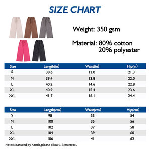 Streetwear Joggers surdimensionnés à jambe droite 350GSM Pantalons de survêtement délavés et lourds - Product Image 4
