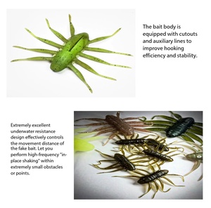 Señuelo de Pesca Artificial de Araña Suave de Fábrica, 5 Colores, Señuelo de Lanzamiento, Cebo de Gusano Artificial Flotante para Agua Dulce y Salada - Product Image 5