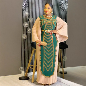 Vestidos <span class=keywords><strong>de</strong></span> Iglesia Africanos <span class=keywords><strong>de</strong></span> Alta Calidad para <span class=keywords><strong>Mujer</strong></span>, Modelo S10961, Cuello en V, Adornados con Pedrería, Plisados, Elegantes para Fiesta o Evento Nocturno - Product Image 5