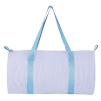 Sac de voyage pliable, durable, écologique, mini, portable, en tissu seersucker, grande capacité, sac à main pour week-end, vente chaude