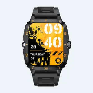 Fabbrica chiamata diretta macchina fotografica Video orologio della salute del marchio proprio Logo orologi Fitness digitale Sport all'aperto Smartwatch per gli uomini braccialetto