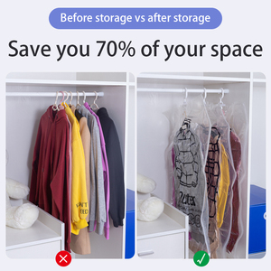 Vestiti appesi borsa <span class=keywords><strong>sottovuoto</strong></span> armadio cappotto giacca di cotone piumino sacchetto di immagazzinaggio <span class=keywords><strong>sottovuoto</strong></span> sacchetto di compressione <span class=keywords><strong>sottovuoto</strong></span> antipolvere <span class=keywords><strong>per</strong></span> uso domestico - Product Image 3