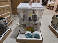 Distributeur de jus commercial YinShuo en acier inoxydable, machine à granita et boissons froides à 2 robinets