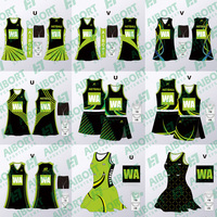Aolan-Robe de netball pour filles, coupe ajustée, extensible, recyclée, respirante, à séchage rapide, personnalisée, légère et élégante