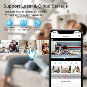 Indoor Bulb Camera Full Color Nachtzicht Geheugenkaart Bewegingsdetectie Automatische menselijke tracking Zoom Pan-Tilt Beveiligingsmonitor - Product Image 3
