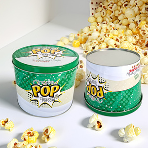 <span class=keywords><strong>JYB</strong></span> venta al por mayor 3L/5L/10L/15L cilindro verde palomitas de maíz metal lata cubo con tapa - Product Image 1