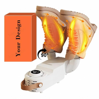 Séchoir Électrique Chauffant pour Bottes et Gants, Support Pliable Réglable, Séchage Rapide Hiver, Souffleur de Chaleur Portable, Plastique, Extérieur et Domestique