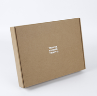 Cajas de Envío Ecológicas al por Mayor, Rígidas, de Cartón Corrugado Kraft con Relieve para Calcetines y Pieles, con Logotipo Personalizado