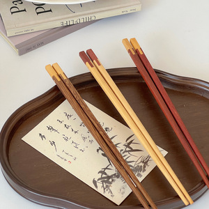 Palillos de bambú y madera Yuan Jin, palillos de madera de sándalo rojo, madera maciza natural, resistentes a altas temperaturas, para uso doméstico - Product Image 4