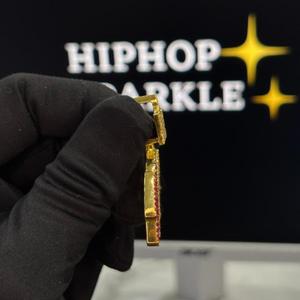 Collar con Colgante de Nombre Personalizado Estilo Hip Hop, Plata de Ley 925, Moissanita VVS, Chapado en Oro de 18K, para Hombre y Mujer - Product Image 3