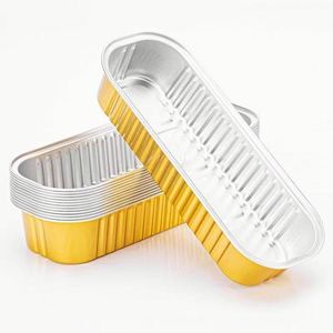 Bandejas de papel de aluminio rectangulares reutilizables para freidora de aire, para hornear queso y durian, 166mm/<span class=keywords><strong>200ml</strong></span>, bandejas de papel de aluminio desechables - Perfectas para aperitivos y postres - Product Image 1