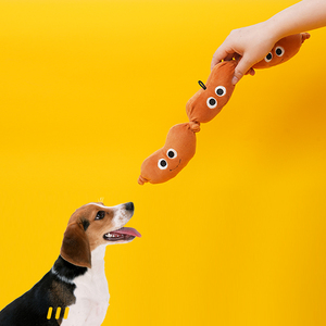 Üretici toptan özel Logo gıda tasarım çiğnemek köpek peluş oyuncaklar - Product Image 2