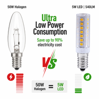 Ampoule LED E14 5W 540LM 230V en céramique de haute qualité, sans scintillement, économie d'énergie, pour hôtel, avec un CRI élevé > 80