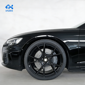 Juego de Ruedas Forjadas Ligeras de <span class=keywords><strong>5</strong></span> Radios, Monobloque, Negro Brillante, 18x9.5J, 5x120, -10mm, CB72.6, <span class=keywords><strong>5</strong></span> Orificios, para Calle y Pista - Product Image 4