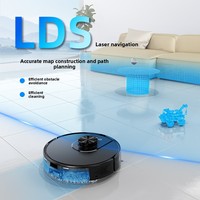 Aspirateur-balai électrique 3 en 1 pour la maison, 3000PA, robot LDS, navigation intelligente, cartographie, fonctionne avec Alexa, Google Home, commande vocale