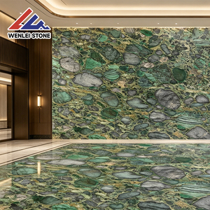 Lastra di Marmo Verde Smeraldo Brasiliano di Lusso Wenlei, <span class=keywords><strong>Pietra</strong></span> Naturale Impermeabile per Cucina, Bagno, Pareti, Pavimenti e Piani di Lavoro Interni - Product Image 2