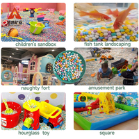 Imiter le sable en porcelaine jouet pour enfants écologique non toxique de haute qualité multi couleurs 3-5mm/5-7mm utilisation du parc d'attractions