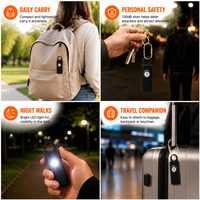 Alarme de sécurité personnelle directe usine 130 dB SOS porte-clés avec fonction d'appel d'urgence pour femmes et personnes âgées OEM ODM