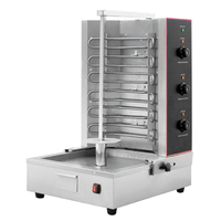 Grill à shawarma électrique rotatif commercial, avec réglage de la vitesse, 3 brûleurs, machine à kebab doner, équipement de cuisine pour restaurant