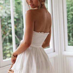 Nouvelles robes pour femmes, taille plus, printemps-automne, à fleurs, à volants superposés, sans bretelles, sans manches - Product Image 3