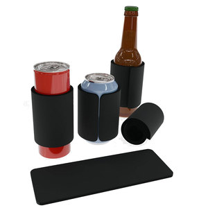 330ml Koozy en néoprène pour canettes, personnalisable avec logo, motif Noël, isolant thermique, à fixation par pression, pour fête - Product Image 1