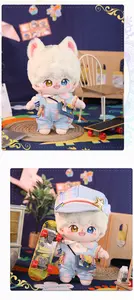 20Cm Pluche Pop Persian Kat Naakt Lichaam Zacht Gevulde Knuffels Speelgoed Katoen Jurk Up Pop Anime Figuur Decor Meisje Cadeau