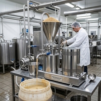 Moulin colloïdal pour fèves de cacao, beurre de cacahuète, sauce chili, lait, soja, maïs, lait de soja, farine d'amande, machine à moudre