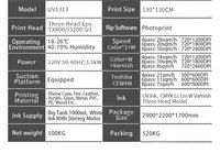 Industria al por mayor más grande Uv 1313 impresora plana personalizada precio razonable Uv vidrio impresora Uv impresora plana Uv