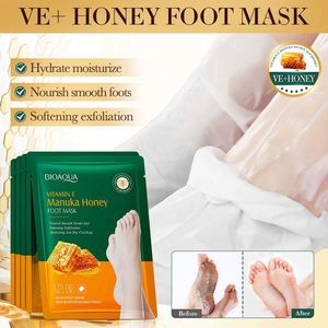 Mascarillas Hidratantes <span class=keywords><strong>para</strong></span> <span class=keywords><strong>Pies</strong></span> <span class=keywords><strong>BIOAQUA</strong></span> de Marca Privada con Vitamina E Orgánica y Miel de Manuka, Reparación Multiefectos y Nutrición - Product Image 3