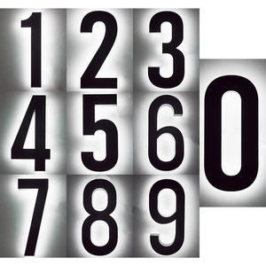 Numéros de maison lumineux rétroéclairés à LED en <span class=keywords><strong>zinc</strong></span>, laiton, bronze, argent, de grande taille (4, 5, 6, 7, 8, 10 pouces), pour usage résidentiel, vente en gros - Product Image 6