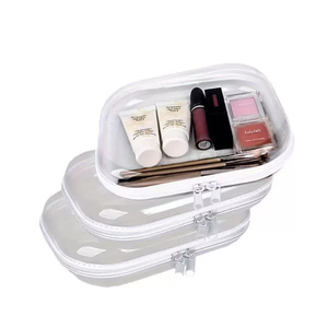<span class=keywords><strong>Pochette</strong></span> à cosmétiques en PVC à fermeture éclair avec logo personnalisable <span class=keywords><strong>Pochette</strong></span> à maquillage transparente étanche en PVC - Product Image 5