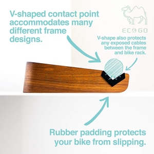 Support <span class=keywords><strong>mural</strong></span> <span class=keywords><strong>horizontal</strong></span> en bois pour <span class=keywords><strong>vélo</strong></span>, pour garage - Product Image 4