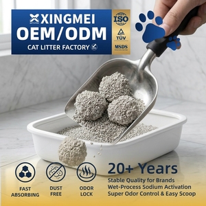 Bentonite Catlitter Pasir Kucing Litiere Pour Chat Katzenstreu - Forme de boule 99,9% Sans poussière Agglomération rapide Argile 5L 10L - Product Image 1
