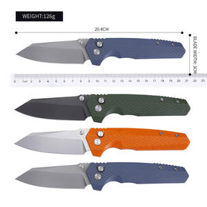 फोल्डिंग पॉकेट चाकू 3.15 "9c18nov स्टील ब्लेड टाइटेनियम कोटिंग G10 हैंडल बटन लॉक एडीसी चाकू ओएम स्लै774 - Product Image 2