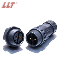 Conector de alimentación eléctrica impermeable LLT M25 IP68, 2, 3, 4, 5, 6, 7, 8, 24 Pines, enchufes y enchufes macho y hembra