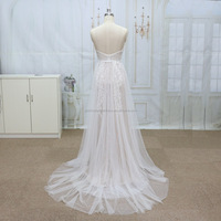 Simple et élégant doux plage robe de mariée usine