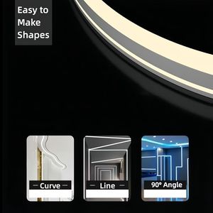 Lampu LED Linear tahan air bentuk Multi bagian, lampu LED dapat ditekuk, alur cahaya bawaan garansi 5 tahun - Product Image 4