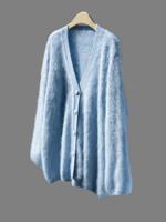 OEM/ODM SKC Winter Umweltfreundliche Klassische Gebürstete Wolle/Kaschmir/Seide Ärmellose Strickjacke mit Stehkragen und Futter, Einfarbig für Damen