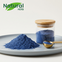 Bubuk Bunga Kacang Kupu-kupu Larut Air, Pewarna Makanan Alami Biru untuk Minuman dan Kue