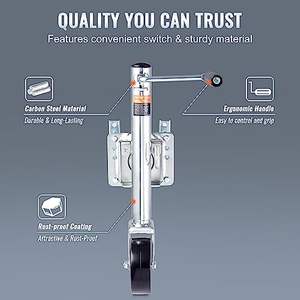 رافعة دوارة ثقيلة 1000 رطل مع عجلة 10 بوصة رافعة على لسان مقطورة رافعة للقوارب RV - Product Image 4