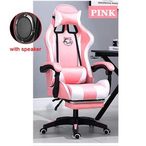 Silla de Juego <span class=keywords><strong>CHAHO</strong></span> Moderna de Alta Calidad, Fabricada en Indonesia y Camboya, en Cuero PU Negro con Altavoces - Product Image 2