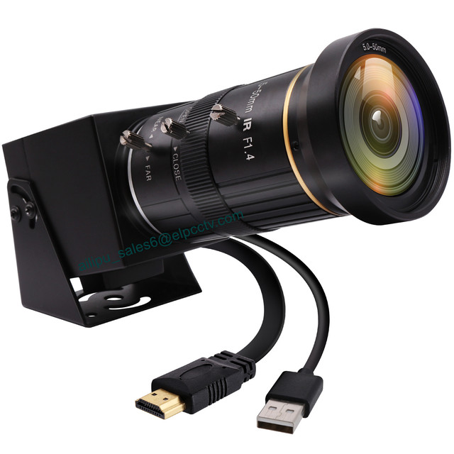 ELP 4K 60FPS USB 3.0 HD MI Camera USB C HDMI Simultaneous Output High Speed Webcam 10x Zoom for Industrial Inspect Automation