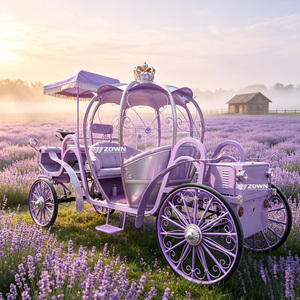 Chariot de citrouille attrayant à chevaux pour stimuler le flux de visiteurs, idéal pour la promotion commerciale extérieure et la décoration - Product Image 1
