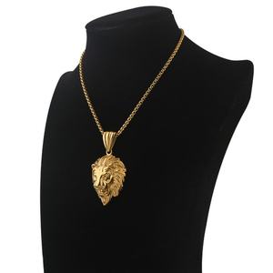 Collar con Colgante de Cabeza de León para Hombre, de Acero Inoxidable, Estilo Deportivo, Accesorios de Arrogancia, Colgante de Animal para Cristiano - Product Image 4