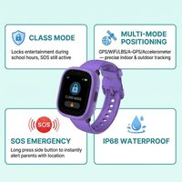 Reloj Inteligente para Niños LAGENIO K3 con Tarjeta SIM 4G, Pantalla Táctil de Video, Resistente al Agua IP68, SOS, GPS 4G, LBS, WIFI, A-GPS, CE, FCC, Reloj Inteligente Bidireccional para Niños